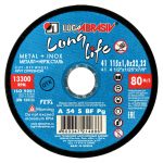 Круг отрезной 115х1.0х22.2 LUGAABRASIV для металла и нержавеющей стали LongLife