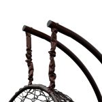 Кресло-кокон подвесное двухместное "Магна" коричневое с  коричневой подушкой