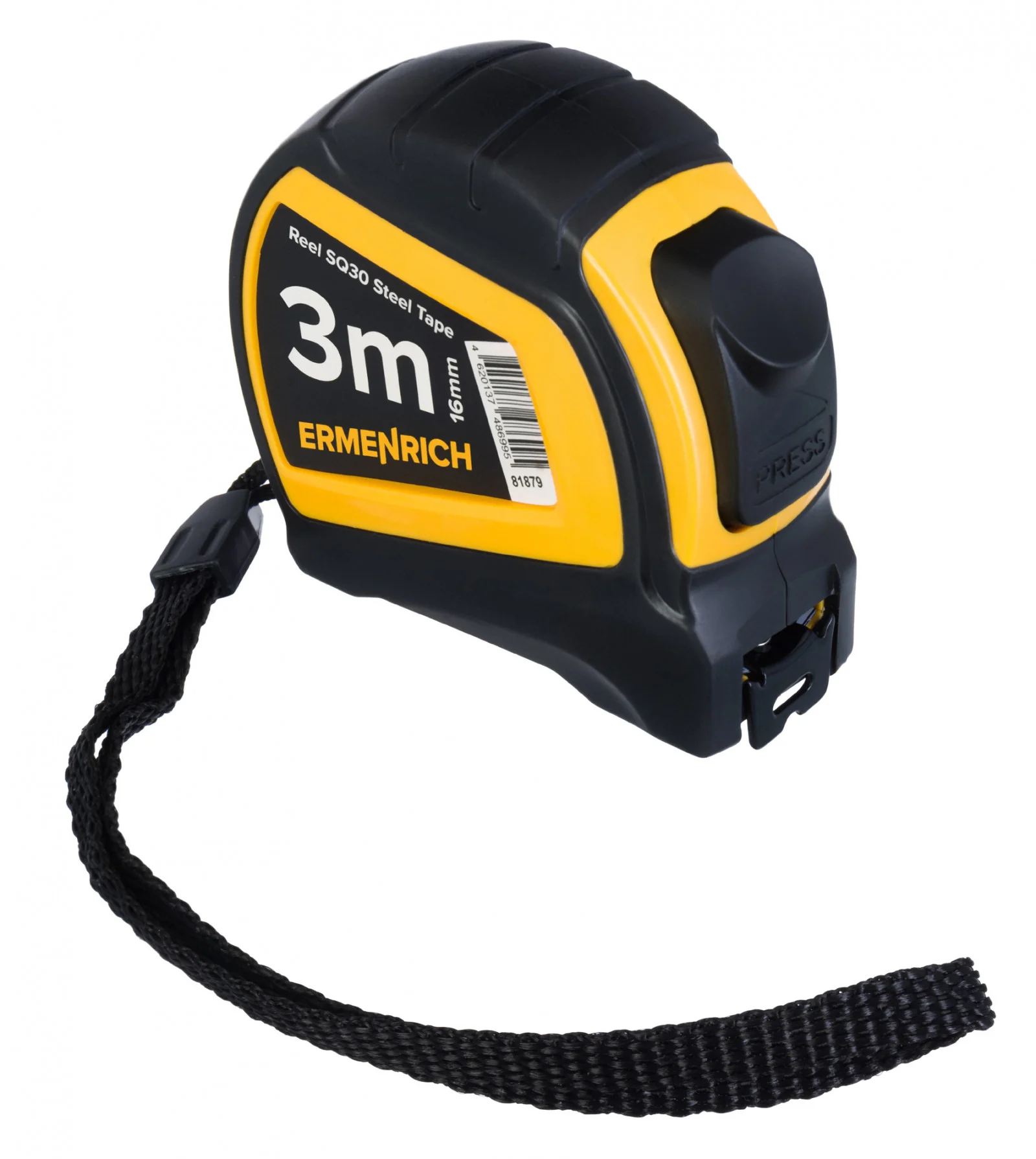 Рулетка Ermenrich Reel SQ30 (автостоп, матовая лента без изломов) 1 Рулетка Ermenrich Reel SQ30 (автостоп