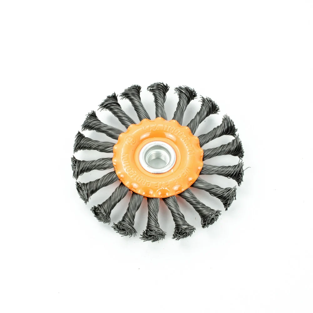 Кордщетка Bohrer для УШМ (дисковая, витая жесткая 115мм, толщ. проволоки 0,5 мм, М14) 1 Кордщетка Bohrer для УШМ (дисковая