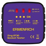 Тестер розетки Ermenrich Zing ST30 (50Гц, 230В, класс перенапряжения III 300В, фиолетовый) 6 230В