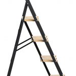 Лестница-стремянка Алюмет MK804P (4-х ступ., сталь, широкая пластиковая ступень) 6 широкая пластиковая ступень)