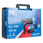 Перфоратор аккумуляторный KATANA RH6501 (21В,1*4Ач, бесщеточный.,2,6 Дж,3 режима,SDS+,3 сверла,кейс) 16 3 сверла
