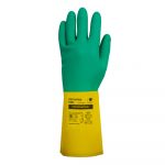 Перчатки защитные КЩС 122KHS (латекс+неопрен, 1 пара, L, зеленый+желтый) 6 L