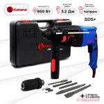 Перфоратор KATANA PU4501F в чем.(2 зуб.,3 сверла,950 Вт,3.2 Дж,3 реж,SDS-plus, быстр.БЗП в компл) 7 Перфоратор KATANA PU4501F в чем.(2 зуб.
