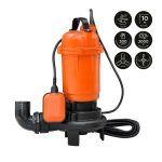 Насос дренажно-фекальный Skiper WQ10-2 (с измельчителем, 2000 Вт, 18 м3/ч, напор до 10 м, попл.выкл) 7 Насос дренажно-фекальный Skiper WQ10-2 (с измельчителем