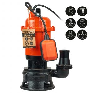 Насос дренажнo-фекальный Skiper WQ8-1.5X (с измельчителем