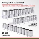 Набор инструментов 94пр. БелАК Профи БАК.07002 (1/4", 1/2", 6 граней, тройная закалка V3)