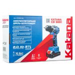 Дрель-шуруповерт аккумуляторный Katana CD3001 (21В,Бесщет.,1акк,2А/ч,Li-ion,10 бит,кор.) 20 Дрель-шуруповерт аккумуляторный Katana CD3001 (21В,Бесщет.,1акк,2А/ч,Li-ion,10 бит,кор.)