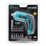 Шуруповерт аккумуляторный(отв-ка)SPEC SW3000(4В,1 акк,1,3А/ч Li-ion,3Нм,шур.до 4мм,11 бит в компл.) 13 шур.до 4мм