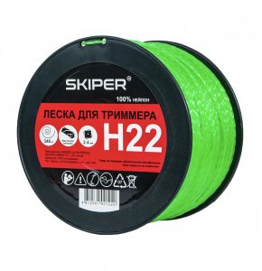 Леска SKIPER H22 (ф 2.4 мм х 346 м кручен. сеч.