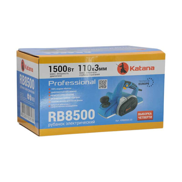 Рубанок электрический KATANA RB8500 (1500 Вт, шир. до 110 мм, глуб. до 3.0 мм, выборка четверти) — изображение 7