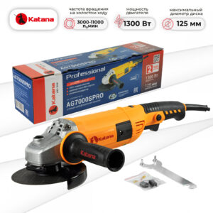 Углошлифмашина одноручная KATANA HD line AG7000S PRO(1300Вт