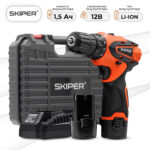 Дрель-шуруповерт аккумуляторный SKIPER CS2800-1 (12В, 2 акк, 1,5 А/ч Li-ion, 2 ск, 19 Нм, кейс) 8 Дрель-шуруповерт аккумуляторный SKIPER CS2800-1 (12В