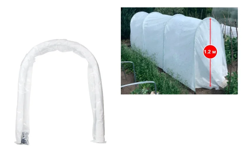Парник "Большой" 5м, длина: 5 м, ширина: 90-150 см, высота: 120-110 см. 1 Парник "Большой" 5м
