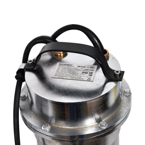 Насос дренажно-фекальный  Skiper WQ8-1.5C (1500 Вт, 250 л/мин, хром, попл.выкл) — изображение 6