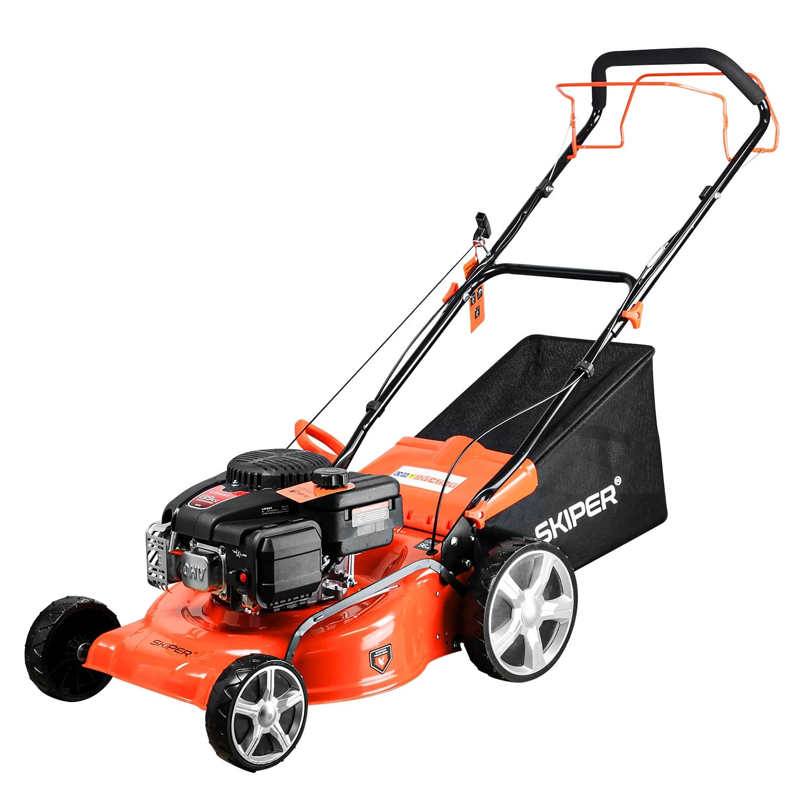 Газонокосилка бензиновая SKIPER GW462S (46 см, самох, Loncin 4лс, стал.дека, тр-сб.60 л,+НОЖ) 1 Газонокосилка бензиновая SKIPER GW462S (46 см