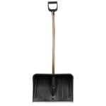 Лопата снеговая SKIPER 550x380 с крашеным эргоном. ал.чер. V-ручкой "Элита"