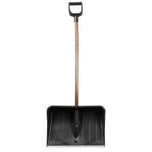Лопата снеговая SKIPER 550x380 с крашеным эргоном. ал.чер. V-ручкой "Элита"