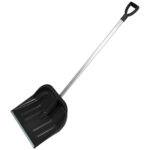 Лопата снеговая пластмассовая "Вьюга" (430х400мм) ал. планка