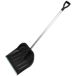 Лопата снеговая пластмассовая "Вьюга" (430х400мм) ал. планка