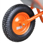 Тачка строительная BRADO 1x150 OPTIMA (до 150л, до 250 кг, 1х4.00-8, пневмо , ось 16*125) 11 ось  16*125)