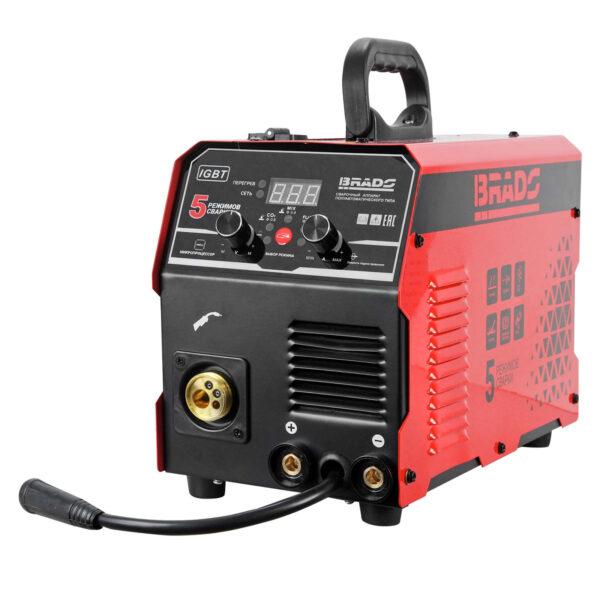 Полуавтомат сварочный BRADO MIG/MMA-220L-24 (220А; МИКРОПРОЦЕССОР; MIG/FLUX/MMA/TIG; еврорукав 3м) — изображение 2