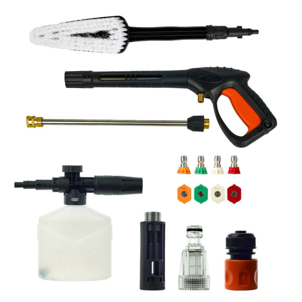 Мойка высокого давления SKIPER PM-200 PRO (2700 Вт, 200 Бар, бесщёт.двиг, 420 л/ч, катушка, щётка) — изображение 8