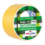 Лента двусторонняя полипропиленовая Klebebander KPP525T 50ммх25м