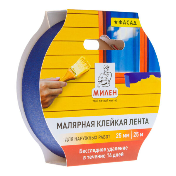 Лента малярная бумажная Милен MFD025K 25мм*25м