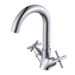 Смеситель латунный для раковины и умывальника "Oasis" L3015CHSh_Deg (М8, 15,5см) 3 Смеситель латунный для раковины и умывальника "Oasis" L3015CHSh_Deg (М8