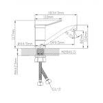 Смеситель латунный для раковины и умывальника "Oasis" L3017MG_Mat (М28×1,5, 14,9см) 4 5