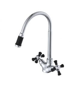 Смеситель латунный для кухни "Oasis" L1002HCGLB (М28×1