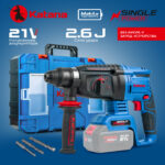 Перфоратор аккумуляторный KATANA RH6500 (21В,Без АКБ/ЗУ, бесщ., 2,6Дж,3 реж.,SDS+,3сверла,кейс) 10 Перфоратор аккумуляторный KATANA RH6500 (21В