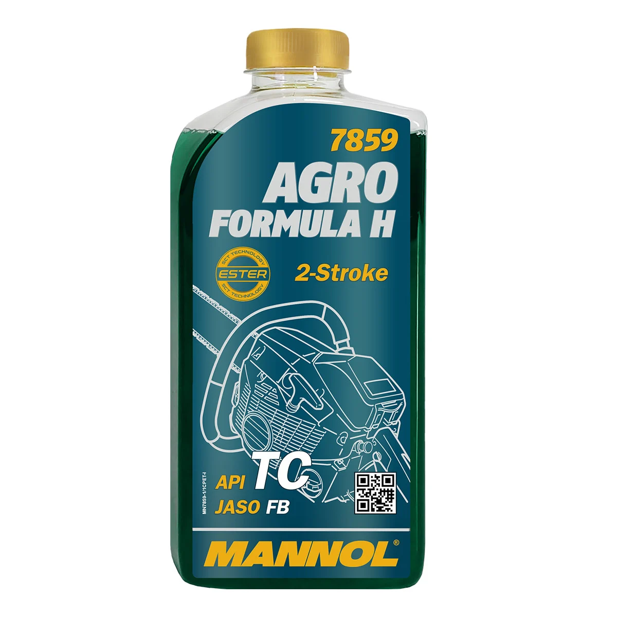 MANNOL Agro for Husqvarna 7859 API TC, JASO FB / Масло моторное двухтактное синтетическое 1л 1 MANNOL Agro for Husqvarna 7859 API TC