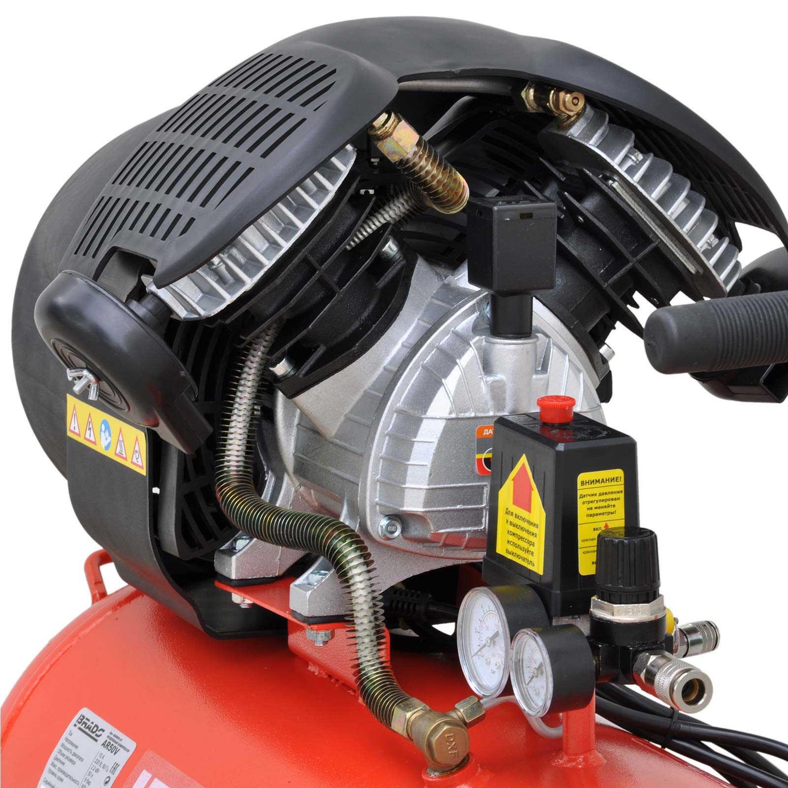 Воздушный компрессор BRADO AR50V (до 440 л/мин, 8 атм, 50 л, 230 В, 2.2 кВт) 3 50 л