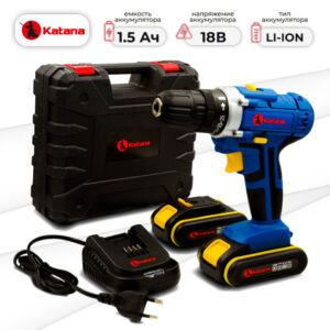 Дрель-шуруповерт аккумуляторный KATANA PROdrive 1815 (18В