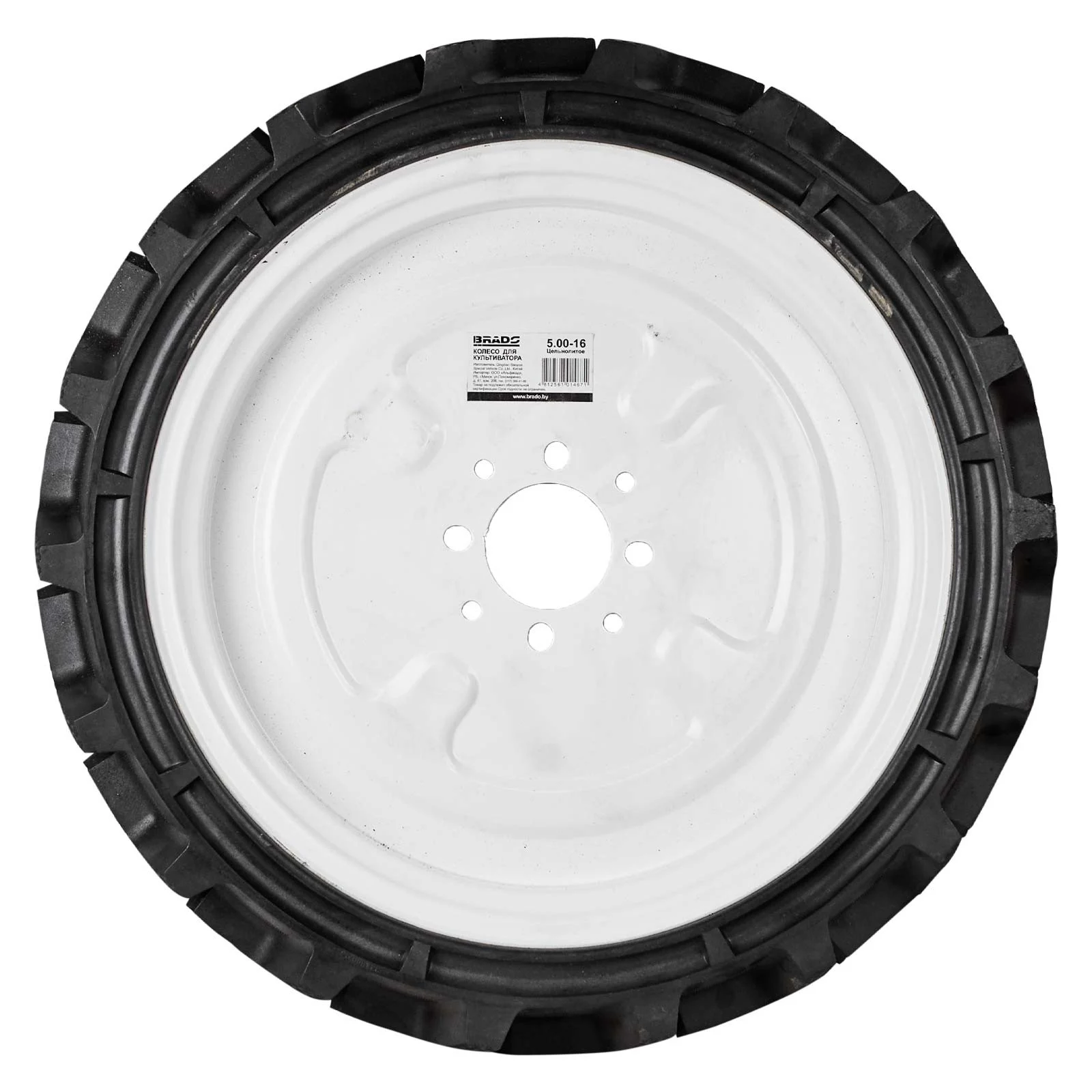 Колесо цельнолитое BRADO 5.00-16 для культиватора 1 Колесо цельнолитое BRADO 5.00-16 для культиватора