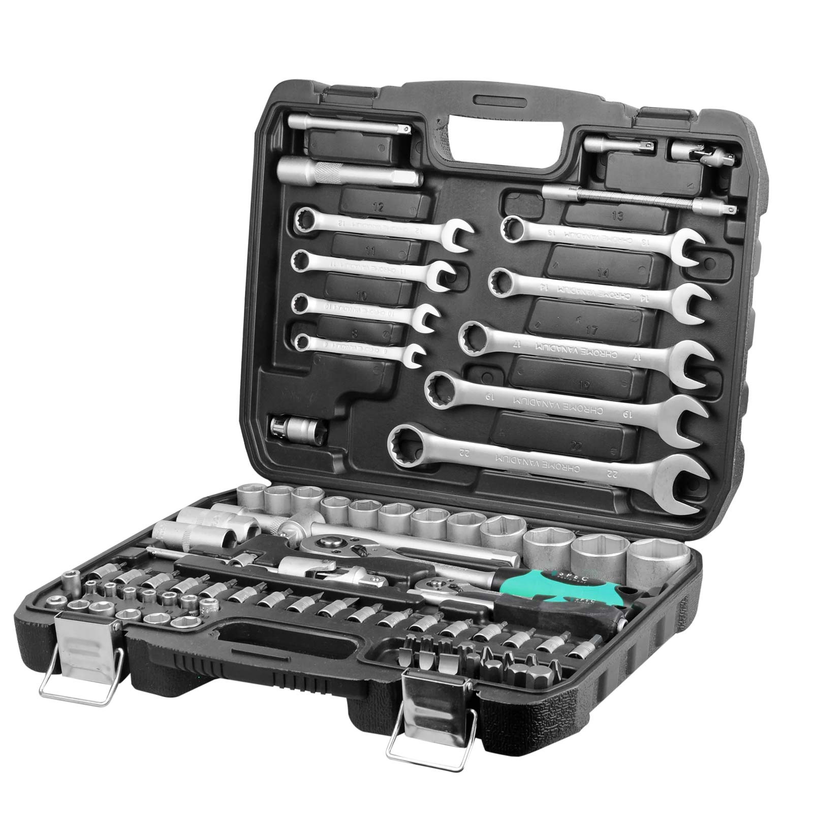 Набор головок бит и ключей 82пр. SPEC (1/4", 1/2", 6 граней) (CK115-82) 2 1/2"