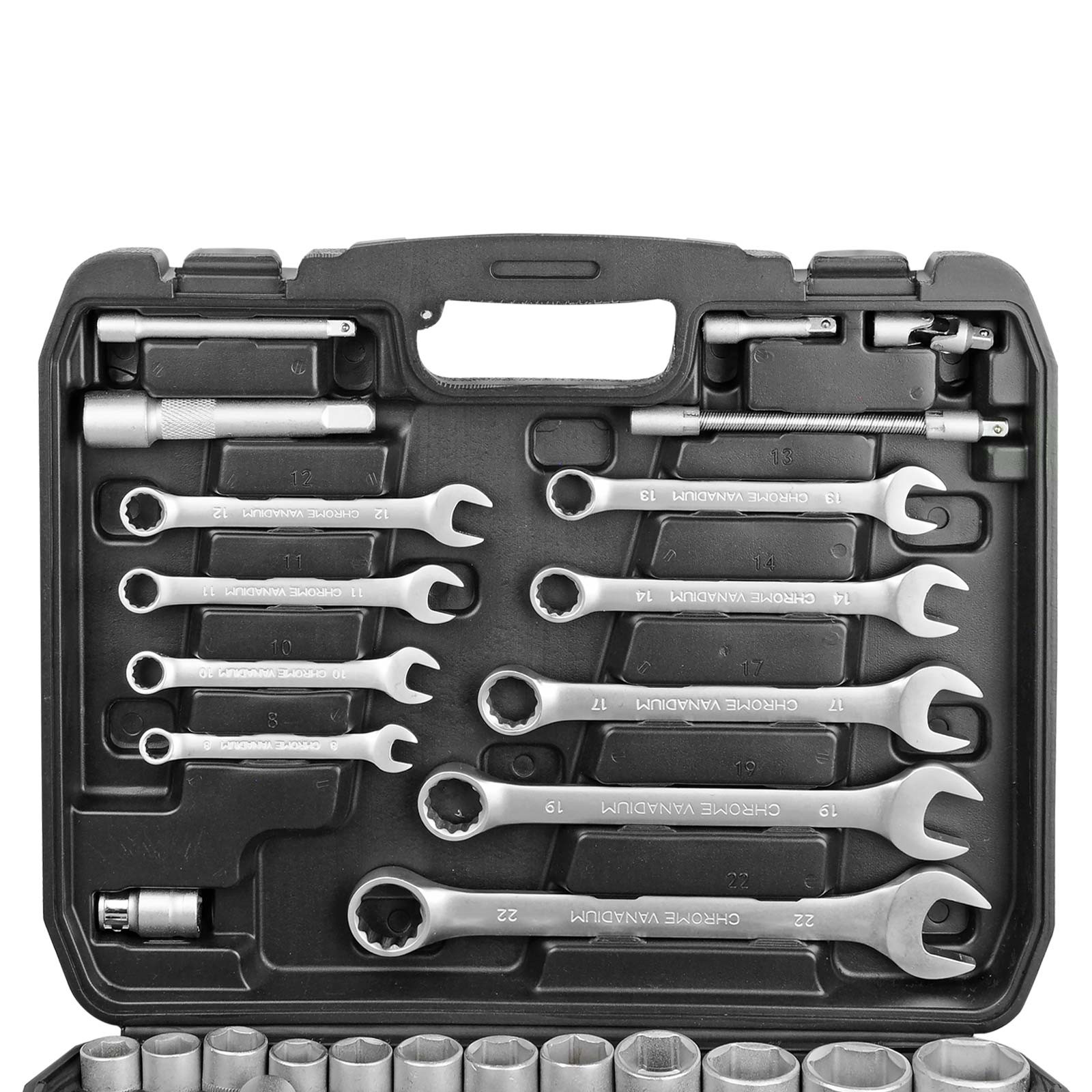 Набор головок бит и ключей 82пр. SPEC (1/4", 1/2", 6 граней) (CK115-82) 5 Набор головок бит и ключей 82пр. SPEC (1/4", 1/2", 6 граней) (CK115-82) — изображение 5