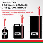 Насос для перекачки топлива бочковой рычажный БелАК Пегас