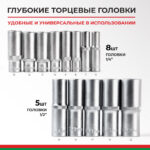 Набор инструментов 108пр. БелАК Профи БАК.07001 (1/4", 1/2", 6 граней, тройная закалка V3)