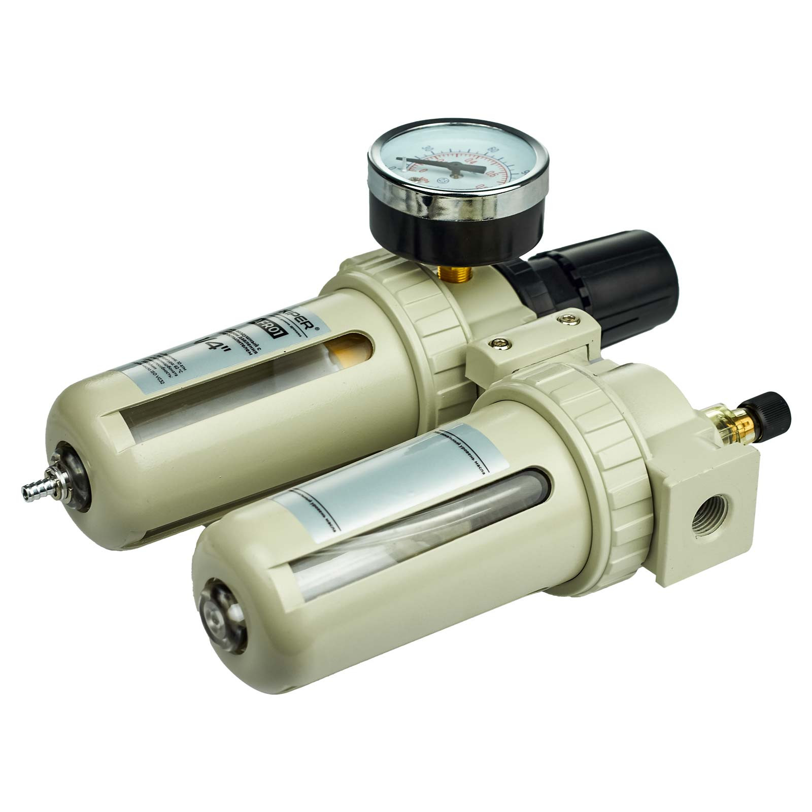 Фильтр воздушный SKIPER AFR01 1/4" с регулятором давления и маслораспылителем 3 Фильтр воздушный SKIPER AFR01 1/4" с регулятором давления и маслораспылителем — изображение 3