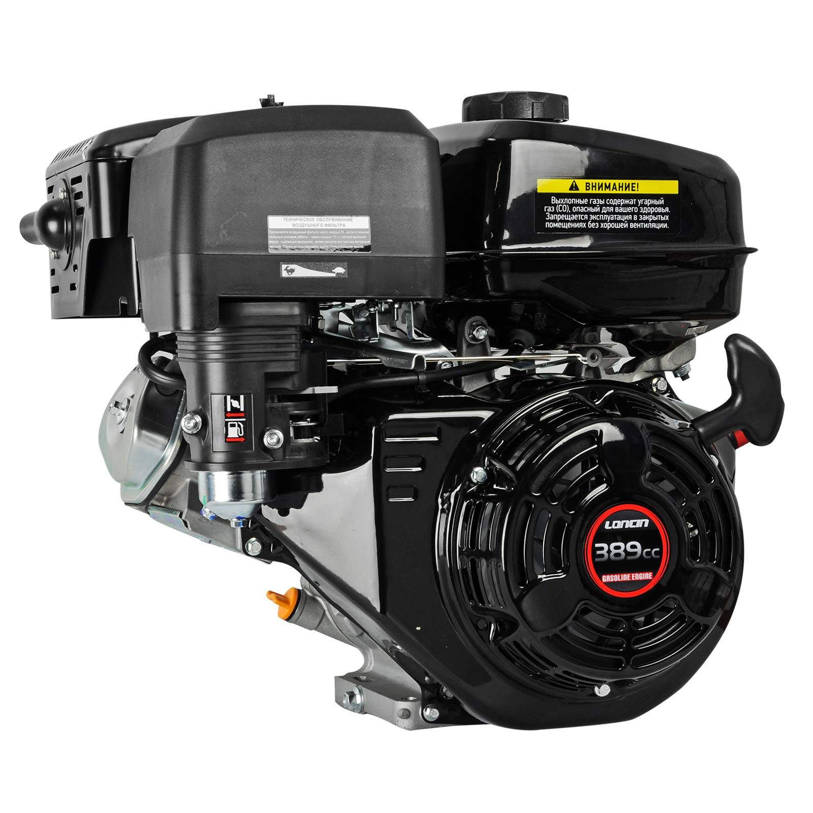 Двигатель бензиновый LONCIN G390F (13.0 л.с., 25*35 мм, ШЛИЦ) 3 ШЛИЦ)