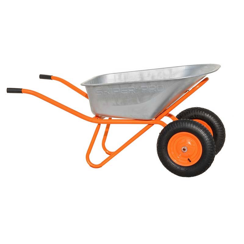 Тачка строительная SKIPER 2х130 expert PRO (до130л, до350кг, 2x4.00-8, ось20*80) 2 до350кг