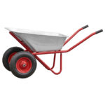 Тачка строительная BRADO 2x125 PROFI (до 125л, до 330кг, 2x4.00-8, пневмо, ось 20*100) 9 2x4.00-8