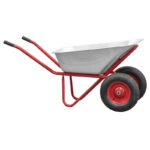 Тачка строительная BRADO 2x125 PROFI (до 125л, до 330кг, 2x4.00-8, пневмо, ось 20*100) 10 пневмо