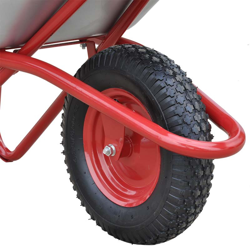 Тачка строительная SKIPER 125 PROFI (до 125л, до 280кг, 1x4.00-8, пневмо, ось 16х100) 4 пневмо