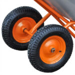 Тачка строительная BRADO 2x130 expert PRO (до 130 л, до 350 кг, 2x4.00-8, пневмо, ось 20*80) 6 2x4.00-8