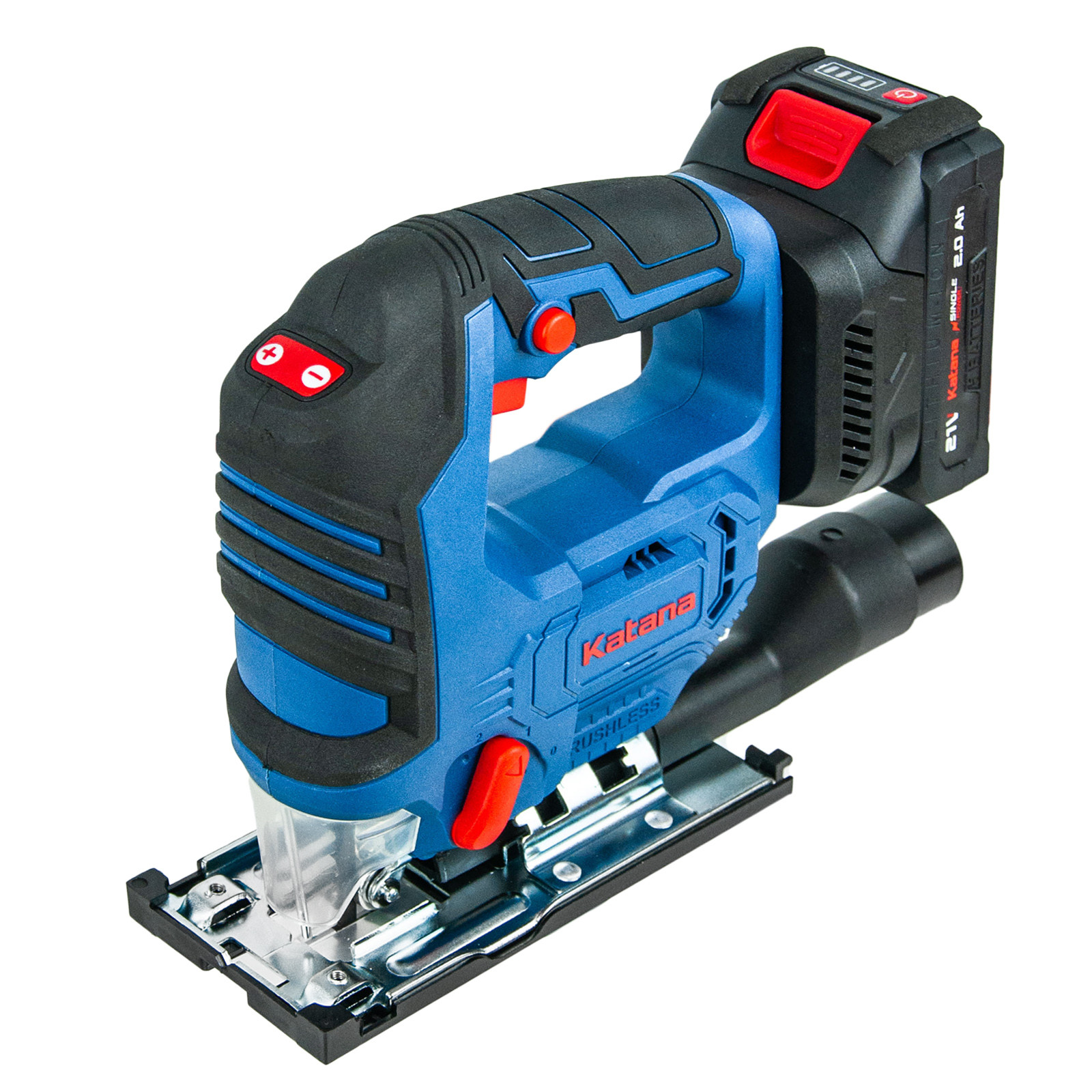 Лобзик аккумуляторный KATANA AL8351S (Бесщеточный, 21В, 1 акк, 2Ач, пропил до 65мм, SDS, маятн. ход, 8 Лобзик аккумуляторный KATANA AL8351S (Бесщеточный, 21В, 1 акк, 2Ач, пропил до 65мм, SDS, маятн. ход, — изображение 8